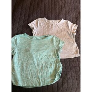 Xersion Womens 2XL 2-Pack Quick-Dri Short Sleeve T-Shirts Teal Grey Heathered